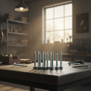 สกรูเจาะยึดหัวหกเหลี่ยมแบบขันด้วยมือ  ชุบสังกะสี เหล็กกล้าคาร์บอน ผลิตในเวียดนาม ระดับ 4.8 6.8 เกลียวหยาบ PDC - Product Image 1