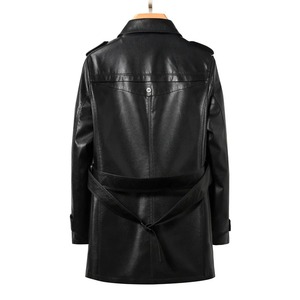Abrigo de Cuero para Hombre en Oferta, Nueva Moda, Resistente al Viento, Venta Directa de Fábrica - Product Image 3