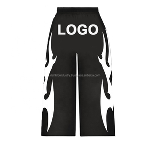 Pantalon de survêtement évasé décontracté de haute qualité pour hommes, survêtement 2 pièces avec logo personnalisé, vêtements de jogging sérigraphiés, survêtements de haute qualité - Product Image 5