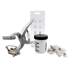 Pince à tatouer pour animaux de grande taille, en alliage d'aluminium, réutilisable, réglable, durable, outils vétérinaires pour le marquage des porcs et des lapins, à vendre - Product Image 2