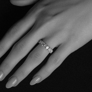 2CT Emerald Cut Lab Grown Diamond <b>Ring</b> 14k Solid Yellow Gold Half Eternity Wedding Band <b>Stacking</b> Matching Bridal Jewelry - Product Image 3