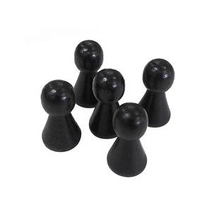GD-juego de damas para niños, 15x27mm, negro, 100 Uds., peón de madera, ajedrez - Product Image 6