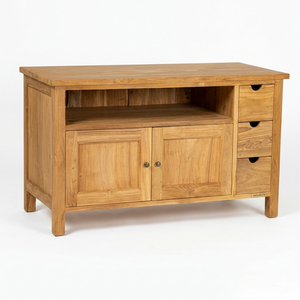 Dining Room <b>Storage</b> Solid Teak Wood Freestanding Arden Teak <b>Sideboards</b> Ample Compartments Modern Design for Contemporary Homes - Product Image 3