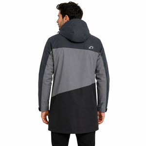 Hooded Color Block Waterproof Parka Men's <b>Jackets</b> Breathable Urban Commuter Outerwear Unisex Private Label Supplier - Product Image 3