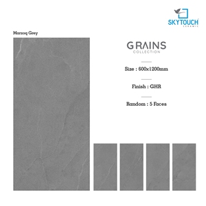 Baldosa de Porcelana Gris Marzoq 600x1200mm Mate Imitación Piedra para Paredes y Suelos Interiores - Product Image 3