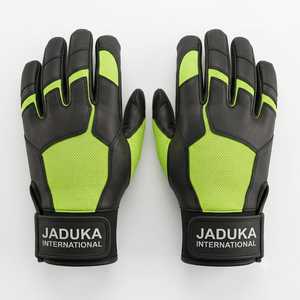Guantes de bateo de la serie Bruc Bolt en color rosa limonada con un logotipo de rayo llamativo, con puños cortos y largos. - Product Image 3