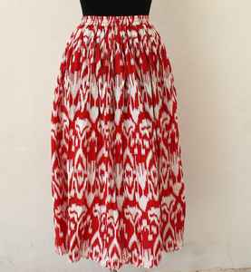Jupe imprimée au bloc, faite à la main, en coton, jupe traditionnelle imprimée au bloc, jupe d'été imprimée pour femme, cadeau pour elle - Product Image 5