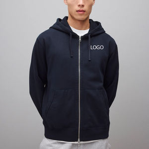 Diseño de mangas largas con logotipo personalizado y capucha con cobertura cómoda / Sudadera con capucha para hombre con puños acanalados a precio económico - Product Image 1