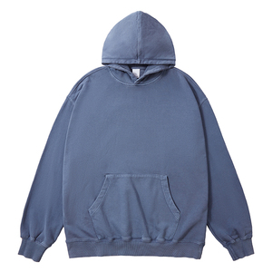 Sudadera con capucha para hombre, de algodón, lisa, estilo streetwear, de color sólido, personalizable. - Product Image 6
