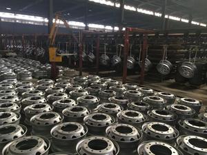 Nouvelles jantes de camion 22,5x8,25 11R22,5, jantes en alliage d'aluminium forgé, jantes en acier sans chambre à air, finition chromée argentée, modèle Foton - Product Image 5