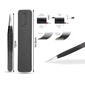 Pinzas Profesionales de Acero Inoxidable para Extensión de Pestañas, Empaque Personalizado, Marca Propia, Ecológicas, para Pestañas en Abanico - Product Image 2