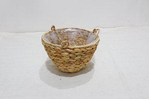 Water Hyacinth <b>Hanging</b> Planter <b>Basket</b> Handwoven Natural Flower Pot - Product Image 3
