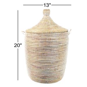 Panier en jonc de mer avec couvercle conique, panier de rangement fait main, vente en gros, écologique, fabriqué au Vietnam - Product Image 5