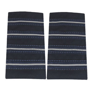 Epaulettes de rango de piloto ajustables hechos a mano con tela trenzada francesa y alambre de filigrana - Product Image 1