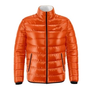 High Demand Fully Customizable Winter Puffer <b>Jacket</b> <b>Warm</b> Quilted Street Washed Full Zipper Men's <b>Jackets</b> on Wholesale Prices - Product Image 3