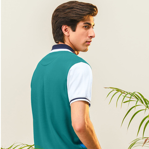 Camisa de Hombre 100% Algodón Transpirable con Logotipo Frontal, Manga Corta, Cuello con Botones, Corte Regular, Verde, Blanco, Azul, Estilo Casual - Product Image 3