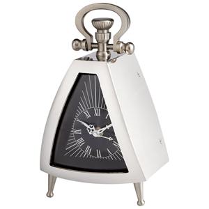 Horloge de table en métal élégante, options de couleur personnalisées, parfaite pour la décoration intérieure élégante, design et forme uniques, base stable par ACMI - Product Image 1