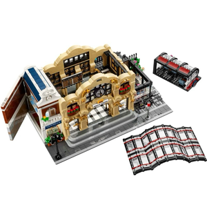 ตัวต่อแบบโมดูลาร์รุ่นใหม่ปี 2025 รหัส 910034 ชุดสถานีรถไฟพร้อมวิวถนน ของเล่นตัวต่อ DIY ของขวัญสำหรับเด็ก - Product Image 2