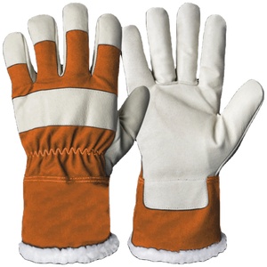 Guantes de Trabajo de Cuero de Vaca de Alta Resistencia y Mejor Rendimiento, Forro de Algodón Suave, Resistentes a la Abrasión y al Fuego, Muestra Gratis - Product Image 4