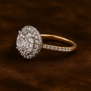 Anillo de compromiso de oro de 14 quilates con diamante cultivado en laboratorio, corte brillante redondo, certificado IGI, para bodas y fiestas. - Product Image 3