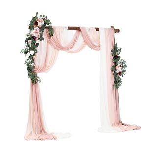 Kit de fleurs élégantes rose clair pour arche de mariage, tissu drapé de 33 pieds, décoration florale artificielle pour toile de fond de cérémonie et de réception - Product Image 1