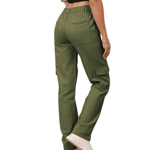 Pantalon cargo oversize pour femme, style streetwear tendance, multi-poches, en coton, coupe décontractée confortable, vente en gros - Product Image 3