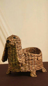 Handmade Llama-Shaped Woven Storage Basket - Natural Fiber Animal Bin for Nursery - Product Image 3