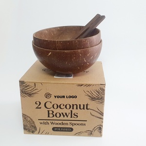 Cuencos desechables de cáscara de coco pulido de alta calidad, vajilla ecológica para el hogar, utensilios de restaurante para ocasiones de Graduación - Product Image 4