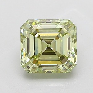 Diamant de laboratoire de 2,01 carats, taille Asscher, vert vif fantaisie, EX Poli, VS1, certifié IGI, diamant CVD en vrac, vente en gros de bijoux - Product Image 1