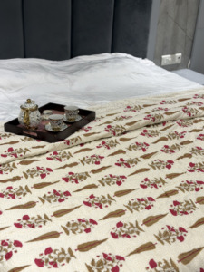Tela de Algodón Puro Mal Mal 100x100, Material para Edredones con Estampado Floral, Ecológica, Ligera, Suave, para Todas las Estaciones, Tela para Ropa de Cama Razai - Product Image 4