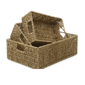 Panier de rangement fonctionnel en jonc de mer naturel pour l'organisation de l'entrée et le point de dépôt des clés - Product Image 2