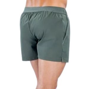 <b>Mens</b> Sage <b>Green</b> Casual <b>Shorts</b> Athletic Running Workout Sports Gym Training Activewear Summer Outdoor Drawstring Knee Length - Product Image 4