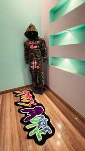 Ensemble de survêtement personnalisé pour homme 2 pièces automne-hiver décontracté uni avec poches pour le sport et la gym, comprenant un sweat à capuche imprimé en relief - Product Image 5