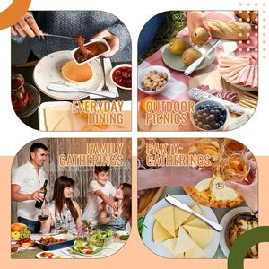 Set di 4 Utensili da Cucina in Acciaio Inossidabile: Spalmatore di Burro Forato, Affettatore, Taglierina e Arricciatore - 3 in 1 Strumenti Specializzati per Burro Freddo - Product Image 5