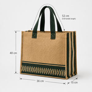 Bolsa de Compras de Yute Natural Impresa Personalizada, 36x40x15cm, Laminada en PP, Reutilizable, Venta al Por Mayor, Fabricante OEM ODM, Marca Privada - Product Image 2