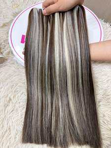 Vente en gros d'extensions de cheveux humains brésiliens 100% trame droite naturelle de haute qualité en dentelle transparente de couleur blonde - Product Image 3