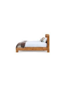 Base de Cama Moderna de Madera, Cabecera de Panel de Madera de Teca Sólida para Dormitorio, Casa, Villa, Hotel, Tamaños King y Queen - Product Image 2