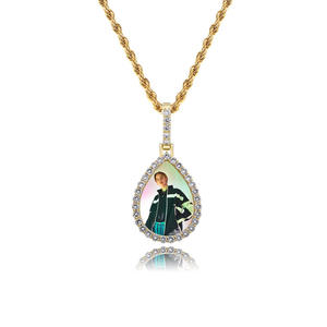 Colgante Hip Hop de Plata con Diamante Cultivado en Laboratorio, Corte Brillante Redondo, Foto Personalizada, Recuerdo, Chapado en Oro, Certificado IGI - Product Image 3
