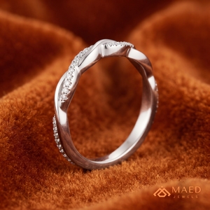 Ensemble de bagues de mariage en moissanite taille radiant, argent sterling 925, tige torsadée, accent pavé, bagues de fiançailles et de mariage, bijoux chics, cadeaux - Product Image 2