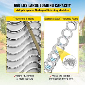 บันไดพับติดผนังแบบดึงลง 12 ขั้น สีขาว ทำจากโลหะผสม สำหรับเข้าห้องใต้หลังคา - Product Image 3