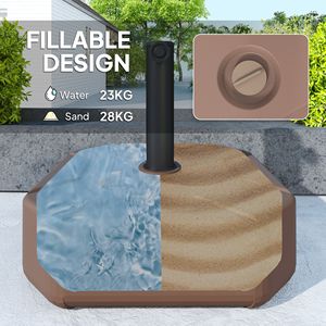 Base per Ombrellone Quadrato in Poliestere, Resistente, 44 libbre, Supporto da Esterno Riempibile fino a 55 libbre per Ombrelloni Quadrati - Product Image 4