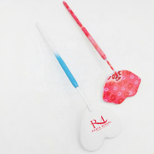 Top Product Heart/Lip Shape /White/Blue Powder Coated/Red Lip Design Paper Coated Diamond Grip Handle Eyelash Extension Mirror - Product Image 1