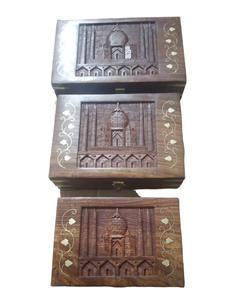 ชุดกล่องไม้ใส่เครื่องประดับสามชิ้น สำหรับสร้อยคอ แหวน เครื่องสำอาง และใช้ในวันคริสต์มาส - Product Image 2