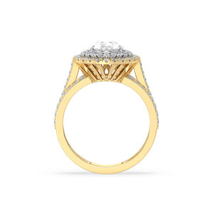REYES Sparkling GRA Certified Moissanite <b>Solitaire</b> <b>Ring</b> For Women 925 Sterling <b>Silver</b> 14K Yellow Gold Rhodium Plated Jewelry - Product Image 6