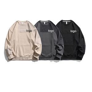 <b>Men</b> Minimalist Oversized Sweatshirt Thick Heavyweight Cotton Streetwear Crew Neck Winter <b>Pullover</b> - Product Image 2
