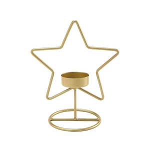 Portavelas Decorativo Hecho a Mano, Ecológico, de Metal Dorado, Adorno Festivo para Mesa, Decoración de Boda, Ambiente Premium para Interiores - Product Image 6