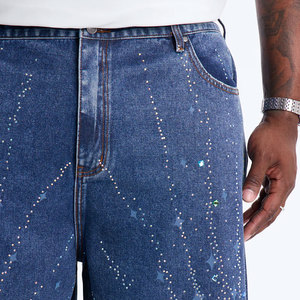 Shorts en jean baggy pour hommes, design personnalisé, shorts en denim streetwear, fabricant de shorts baggy en jean - Product Image 6