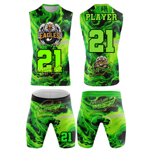 Maillot de basket sublimé Eagles pour homme, manches courtes, col rond, en polyester anti-humidité, vêtement de sport pour adulte, coupe régulière - Product Image 2