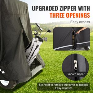 Copertura Completa Impermeabile e Resistente al Sole in Poliestere 600D per Golf Cart a 2+2 Posti, Copertura Antipolvere per Golf Cart a 2+2 Sedili - Product Image 4