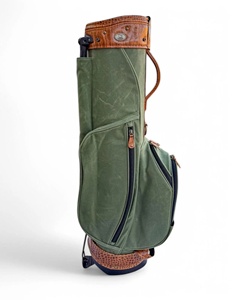 Handmade Full Grain Hide <b>Golf</b> Club Carrier Zipper Closure Mens Seniors Luxury Sports Travel Holdall - Product Image 2